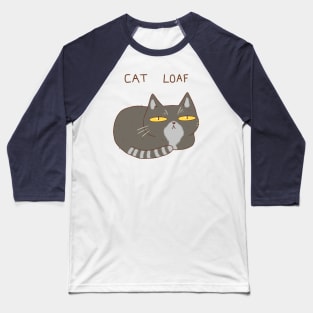 Funny gray cat loaf Baseball T-Shirt